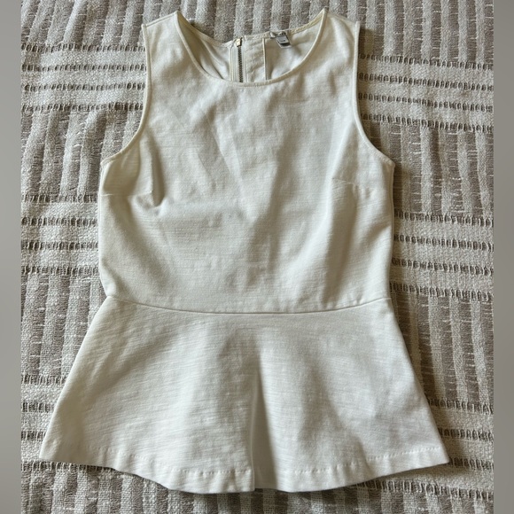 J.Crew XXS Cream Professional Blouse with Zipper - Picture 5 of 8